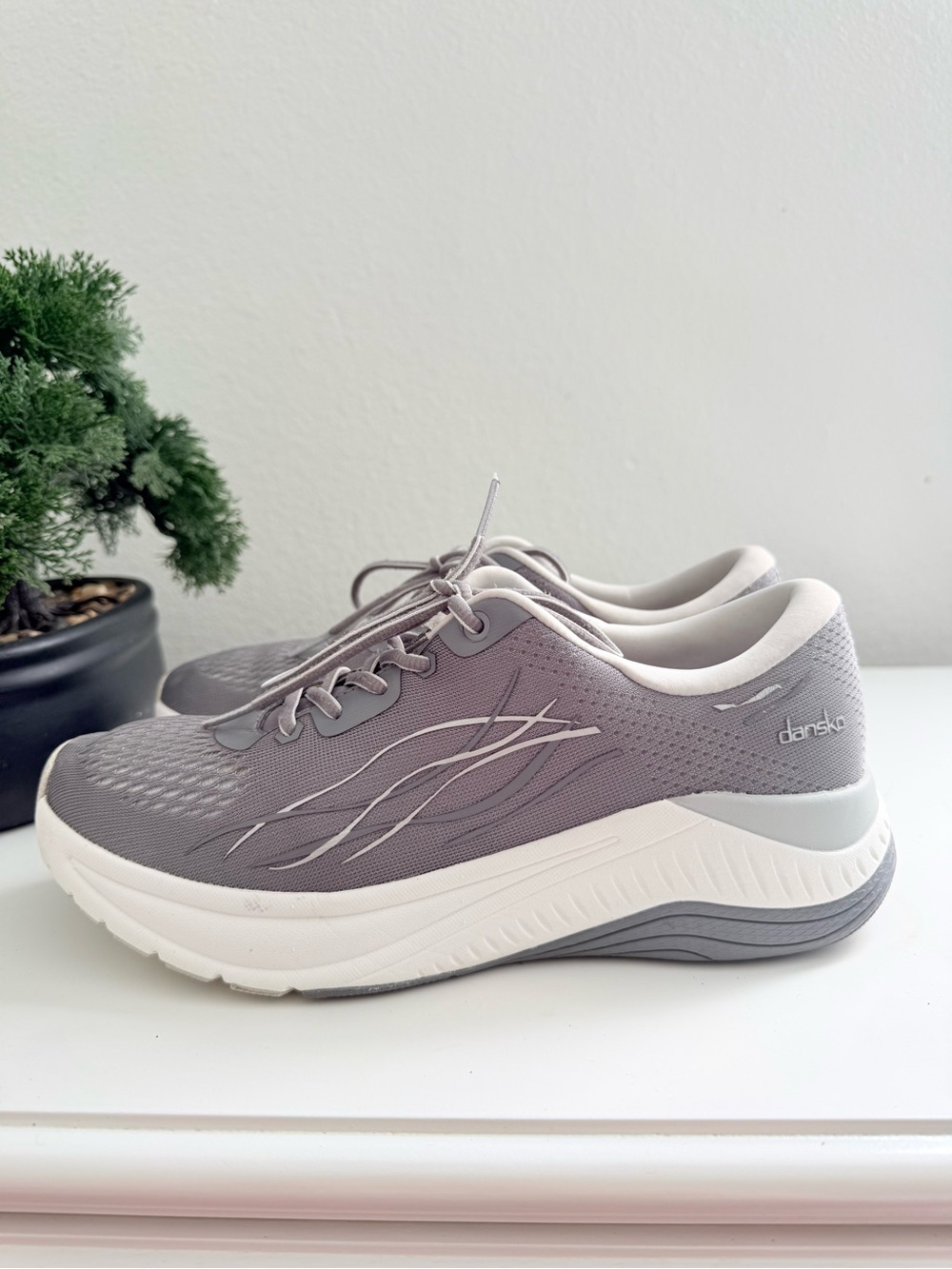 Dansko Light Gray Athletic Lace-Up Sneakers - Picture 4 of 8